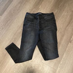Express high rise black denim jeans